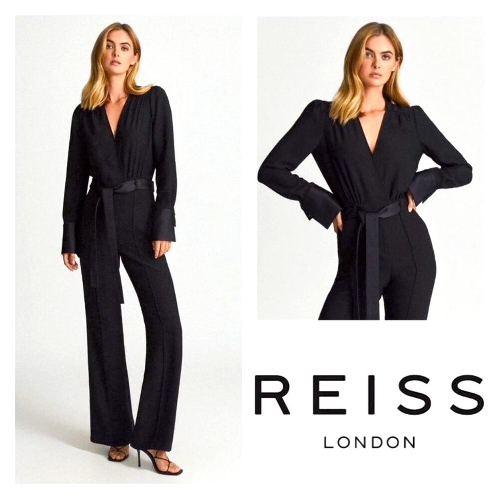 REISS London Luka Tux Black Jumpsuit